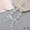 Ins Nuevo Colgante de Llavero con Lentejuelas y Lazo de Perlas para Funda de Teléfono Móvil Accesorios de Correa de Muñeca para Lanyard de Teléfono Móvil