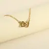 Europa y Estados Unidos collar colgante doble amor hueco creativo cadena de clavícula doble amor comercio exterior nuevo joyería de acero inoxidable
