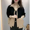Nuevos estilos de primavera y otoño: camisas para mujer, talla extra, corte holgado, casual, prenda exterior ligera de manga larga para mujeres de mediana edad