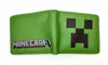 Carteira Dobrável Curta do Jogo Minecraft Steve Creeper Personalizada Criativa em Couro PU Carteira Masculina e Feminina