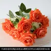 Flores Artificiales en Tema de Color Naranja y Naranja para Decoración de Boda, Arreglos de Pasillo, Arreglos Florales, Flores Falsas y Decoraciones de Piso