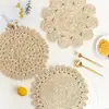 Estilo ins dormitorio de chicas alfombrilla de comedor para el hogar decoración estilo pastoral simple accesorio para fotografía alfombrilla aislante del calor alfombrilla para olla de barro taza de té