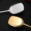 Cuchara partida de acero inoxidable espesada, cuchara de cocina occidental para el hogar, cuchara para comer sopa para niños, cuchara cuadrada, cuchara, cuchara