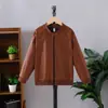 Chaqueta de Cuero Fresca y Moderna para Niños, Cortavientos y Cálida