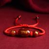 Pulseira de Fio Vermelho do Zodíaco 2024 Ano do Boi, Coelho, Dragão, Ovelha e Cachorro para o Ano de Nascimento, Pulseira de Fio de Dragão dos Doze Signos