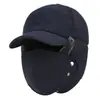 Gorras de Invierno para Hombres de Mediana Edad y Mayores, Gorras de Béisbol Engrosadas, Gorras Casuales Tipo Papá, Gorras Cálidas de Invierno para Mayores con Protección para los Oídos