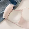 Conjunto de Lencería para Niñas con Encaje de Lazo Floral, Soporte Suave, Sexy Push-up, Hermoso Espalda, Conjunto de Sujetador
