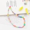Cadena para teléfono móvil de cerámica suave de colores, cadena corta con cuentas, letras sencillas, cordón para funda de teléfono móvil, joyería, colgante para teléfono móvil