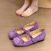 ¡MUKEKe morado taro! Zapatos Mary Jane de Plataforma de Gamuza para Mujer con Lazo Delicado para Aumentar la Altura