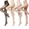 Meias boca de peixe, meia-calça de verão ultrafina com abertura nos dedos e reforço na virilha, anti-puxões, meia-calça com abertura nos dedos para mulheres, cor preta e pele