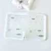 Bolsa de Armazenamento Transparente A6 de Sarja Portátil, Adesivos de Cartão Pequenos, Armazenamento de Material para Caderno, Doce Morandi