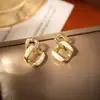 Brincos Geométricos Tendência Estilo Influenciador com Concha Triturada e Zircônia, com Toque de Luxo, Fashion, Exquisitos, Versáteis e Estilosos