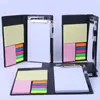 Jiuxing Papelería Regalo Empresarial Cuaderno con Cubierta de PU con Bolígrafo, Notas Adhesivas y Combinación Conveniente de Papel para Notas para Oficina, En Stock