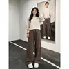 Outono de 2026 Novo Estilo Patchwork Americano Calça Longa Cimitarra M-5XL HK26900-Especial P30