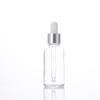 Frasco Transparente Fosco para Óleo Essencial Espessado 50ml Essência Cosmética Líquido Frasco de Vidro Transparente Conta-Gotas Frasco Vazio Transfronteiriço