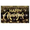 Tela de fondo Feliz Año Nuevo 2027 Tela colgante temática de Año Nuevo Europeo y Americano Pancarta de celebración de festival