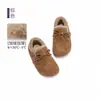 Zapatos Birkenstock Originales de Piel para Niños Zapatos de Algodón con Forro de Terciopelo Invierno 2026 Nuevo Estilo Zapatos Peludos de Moda Bebé Cálidos Suela Suave