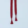 Corda plana trançada longa de poliéster com ponteiras, cordão de capuz, cordão de cintura de calça, acessórios de vestuário fornecidos diretamente pelo fabricante