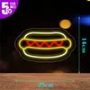 Luz de Neón LED Hamburguesa de Amazon Decoración de Pared Personalizada para Cafetería Luz Ambiental Restaurante Papas Fritas Hot Dog Luz LED