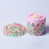 Nuevas Ligas Elásticas Pequeñas de Color Crema con Conejitos Lindos, Alta Elasticidad, Suaves con el Cabello, Ligas Desechables para Niños