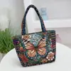 Comercio Exterior al por Mayor Nuevo Bolso Étnico de Elefante Matai para Mujer Bolso de Mano Simple para el Trabajo Bolso de Lona Bordado Bolso Pequeño Transfronterizo