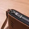 Comercio Exterior Nuevo Billetera Larga de Mano para Hombre Monedero de Gran Capacidad Portátil Moda Color Sólido Billetera con Cremallera Venta al por Mayor