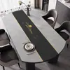 Jogo Americano Oval para Mesa de Jantar, À Prova d'Água, À Prova de Óleo, Não Lavável, Luxo Leve, Sensação de Alta Qualidade, Protetor de Tampo de Mesa Redondo Dobrável