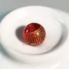 Cuentas de Vidrio Rojas Transparentes con Texto Grabado, Letras Doradas Electroplateadas y Componentes de Vidrio con Agujero Pasante para Hacer Pulseras