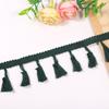 Mantel decorativo de encaje con borlas de poliéster de 4 cm, con protección del medio ambiente, 30 colores, directo de fábrica