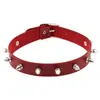 2016 Nuevo Collar de Cuero con Púas y Tachuelas Punk Collar Harajuku Japonés cosplay Goth Rock Cadena para el Cuello Cadena de Cuero