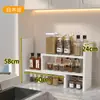 Prateleira de exposição e armazenamento de cozinha pronta para uso transfronteiriça, porta-temperos, prateleira de armazenamento para armário, prateleira empilhável de canto para bancada para armazenamento