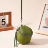 Bolso de Cubo Nuevo Mini Simple con Textura de Piel Suave, Asa para Auriculares, Lápiz Labial, Portatarjetas para Guardar Monedas, Billetera Compacta para Monedas