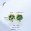 Puzuo Color Fuerte que Conserva Arena Dorada Accesorios DIY Cornucopia Calabaza Grande Negra Agujero Pasante Pulsera Collar Cuentas Wenwan para Mujeres