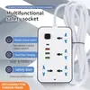Enchufe de exportación de comercio exterior, enchufe USB tipo C enchufable con placa, panel enchufable multifuncional para el hogar, interruptor de múltiples orificios de calibre británico, cableado