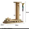 Arranhador Oval para Gatos, Poste de Arranhar para Gatos, Resistente ao Desgaste e Não Cai, Novo Arranhador Vertical Elevado Tudo-Em-Um para Aliviar o Tédio Brinquedo