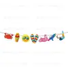 Banderín de verano banderín de verano sol de verano voleibol de playa chanclas banderín de flores banderín de flores suministros de decoración para fiesta de verano