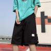 2024 Shorts Casuais Masculinos Verão Estilo Coreano Marca Tendência Esportivos Perna Reta Calças Cinco Quartos Soltos Perna Larga Meia-Calça Abotoamento Duplo