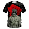 Moda de Verão Personalidade Fashionável Impressão 3D Artista de Hip Hop Legal Tendência Street Rock Camiseta