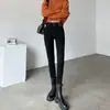 Jeans Boca de Sino Feminino Primavera e Outono Novos Calças Cintura Alta Slim Fit Stretch Emagrecedor Apertado Calça Lápis