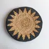 Decoración de Pared de Paja para Casa de Huéspedes Estilo Bohemio Decoración Redonda Colgante de Pared Habitación Comedor Decoración de Pared Decoración de Pared de Extraterrestre