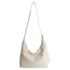 Bolsa de Axila Estilo Coreano Feminina Nova Tendência de Primavera Moda Grande Capacidade Bolsa de Axila para Uso Externo Trabalho Deslocamento Bolsa de Ombro Único