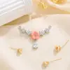 Colgante transfronterizo europeo y americano flor y gota de agua accesorios de joyería DIY, diseño exquisito y simple, accesorios para mujeres, ventas directas de fábrica