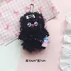 Novo Pingente de Boneca Gato Cacheado Ursinho Desenho Animado Acessórios DIY Garrafa Gatinho de Pelúcia Boneca para Mochila de Estudante