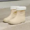 Zapatos de lluvia de moda de caña corta transfronterizos para mujer, para usar en exteriores, zapatos de agua Joker, suela blanda, botas cómodas, antideslizantes, zapatos de goma para cocina, Dama