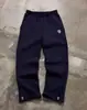Calça Jogger Casual Esportiva de Cor Sólida, Moda de Rua Retro Europeia e Americana Y2K Hip-Hop com Punhos com Zíper