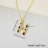 Europa y Estados Unidos venta caliente transfronteriza collar con colgante de 26 letras inglesas cobre microincrustado circonita accesorios diy colgante al por mayor