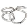 Anillo de dedo índice abierto con cruz geométrica de plata de ley 925 para mujer, estilo moderno y frío, con personalidad, diseño de nicho retro.