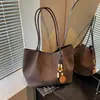 Bolso de mano minimalista retro para mujer, nuevo bolso tote estilo coreano 2026, bolso de hombro simple y de gran capacidad para ir al trabajo