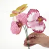 10cm Exquisiteza Cabeça de Flor Orquídea Borboleta Simulada Série de Cores da Primavera DIY Flor Artificial de Látex 3D para Arranjo de Flores, Acessórios de Cabelo e Decoração de Tiara