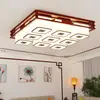 Luminária de Teto LED Estilo Chinês para Sala de Estar, Sala de Jantar e Quarto em Madeira Maciça, Luminárias Elegantes para Hall de Entrada, Luminárias para a Casa Inteira, Combinação de Pacotes de Iluminação